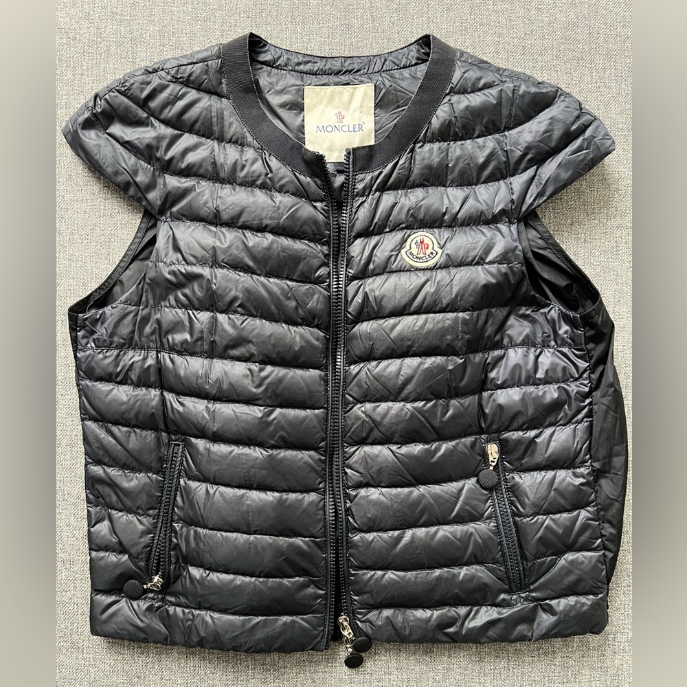 Moncler Puffer Down Vest Dark Blue - Size 2 (US size M)